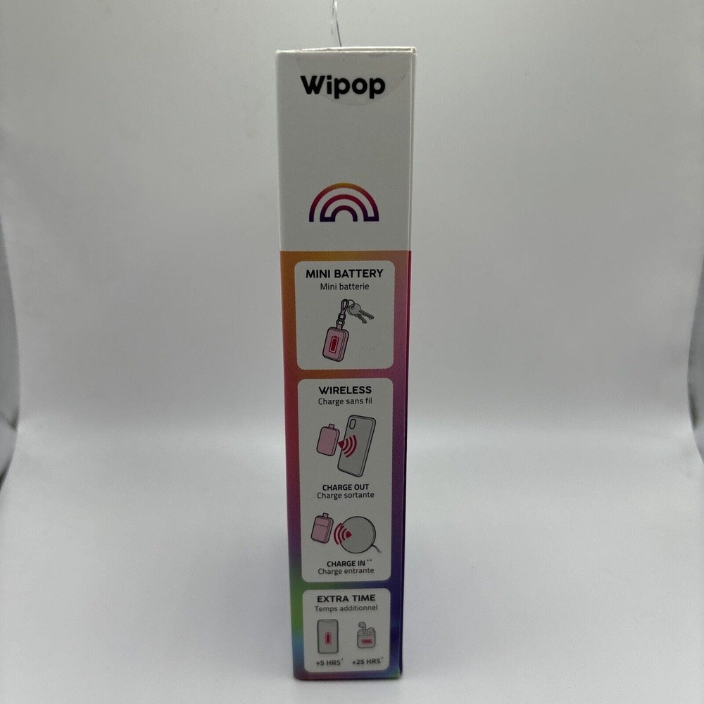 WIPOP Wireless fun Keychain Charging for phone And AirPods Black Iridescent - Picture 3 of 8